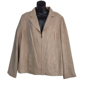 Studio Works Women's Brown/Tan Blazer Jacket Size 16 NWT